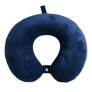 Customtravel HongRun Business Style <strong>U</strong> Shape Memory Foam Neck <strong>Pillow</strong> with 2mm Thickness for Travel &amp; Aircraft Use - Product Image 1