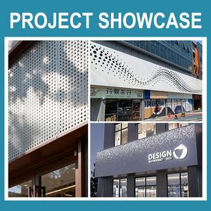 لافتات ألومنيوم مثقبة مخصصة لواجهات المتاجر، ديكور الواجهات التجارية وتحسين صورة العلامة التجارية، لوحة تزيين الجدران - Product Image 2