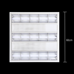 Recessed <b>Panel</b> <b>Light</b> 600x600mm Square LED Grille <b>Light</b> For Office Kitchen Bathroom Integrated T5 T8 Flat <b>Panel</b> Lighting - Product Image 3
