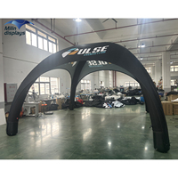 Tente d'événement gonflable personnalisée de 5x5m publicité gazebo gonflable sport de plein air course dôme d'air modulaire araignée de marque auvent