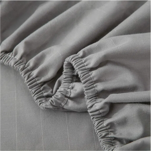 גבוה-יוקרה נוחות כותנה אורגנית גיליון שינה צלייה עבור מיטה בצבע אפור מוצק לבן ירוק אנטי סטטי גיליון מצויד - Product Image 4