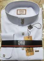 Thobe de style saoudien en stock, couleur unie, vêtements islamiques pour hommes, Abaya à manches longues, Qamis islamique, Ropa De Hombre, Thobes pour hommes, Abaya