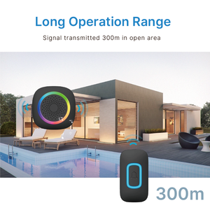 Timbre inalámbrico con 60 tonos de timbre RGB LED 300M rango impermeable al aire libre timbre inalámbrico Timbre <span class=keywords><strong>llamada</strong></span> batería timbre - Product Image 5