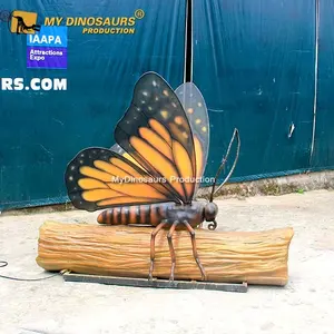 Mydino grande bug animatronic mover borboletas para o jardim das crianças