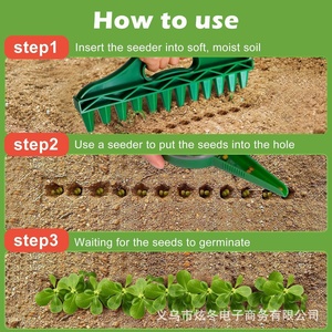 Outil de semis transfrontalier à poignée en plastique, fabriqué en Chine, pour poinçonnage rapide du sol, espacement des graines et dé<span class=keywords><strong>coupe</strong></span> de semis de légumes - Product Image 3