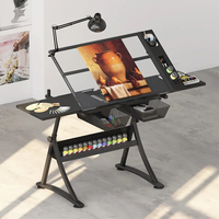 Bureau de dessin moderne à hauteur réglable, table inclinable pour l'école, la salle d'art ou le salon à domicile, pour une utilisation en chambre