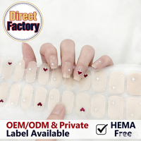 Autocollants pour ongles en gel 3D Kikilee, non UV, entièrement durcis, avec bandes personnalisables pour ongles courts, design d'ongles DIY tendance