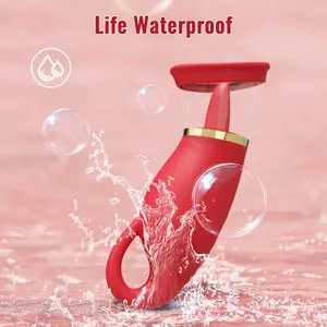 Vibratore per Punto G con Funzione di Succhiamento e Leccamento, Stimolatore Clitorideo a Vuoto, Succhiatore Orale per Vagina e Capezzoli, Ricaricabile USB, Giocattolo per Adulti - Product Image 5