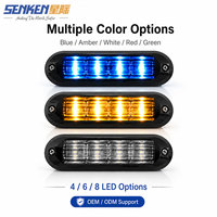 Senken R65 ECE R10 IP65 Super Mince Surfaced Monté Moto Lighthead Led Avertissement Lumière Stroboscopique pour Voitures