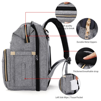 Nouveau design, best-seller, sac à dos à langer portable grande capacité pour femme, antivol, imperméable, en tissu Oxford, pour maman et bébé