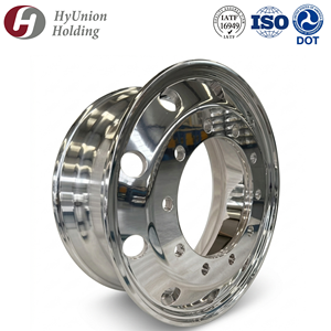 22.5x8.25 Roda Truk Aluminium Tempa untuk Truk Berat Komersial Velg Alloy Ringan Performa Tinggi DDP Tersedia - Product Image 2