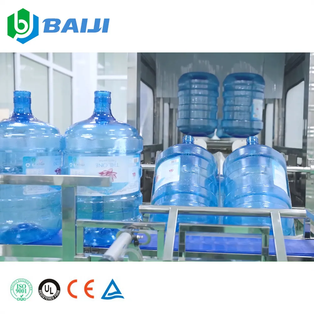 600BPH otomatik 5 galonluk şişe varil mineral saf su dolum makinesi şişeleme ekipmanları üretim hattı