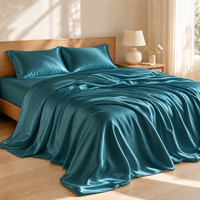Parure de lit en satin de soie de mûrier 100 % 6A, taille Queen, haut de gamme, tendance, vente en gros