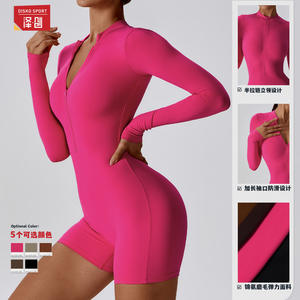 Body de Manga Larga para Mujer Disko Sport, Cuello Abierto, Ajuste Ceñido, Color Sólido, Ropa Deportiva para Baile y Fitness CLT8194 - Product Image 4