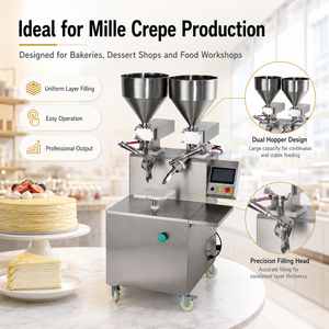 Machine à étaler la crème pour gâteaux, conçue pour la production de gâteaux et la fabrication de gâteaux mille crêpes en grande quantité - Product Image 2