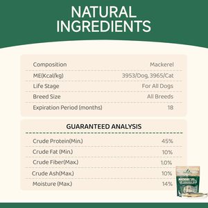 ขนมปลาแมคเคอเรลอบแห้งโปรตีนสูงสำหรับสุนัขและแมวพร้อมปลาทูธรรมชาติเหมาะสำหรับสุนัขและแมวเลี้ยงปลาธรรมชาติ - Product Image 6