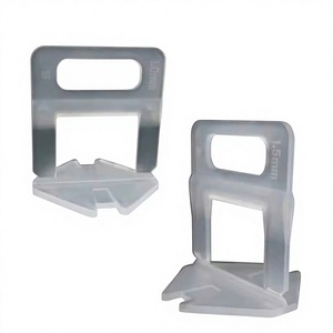 <b>Tile</b> <b>Leveling</b> System Red <b>Tile</b> Spacers White Clips for Edge Protection Self-Adhesive Construction Tool-Durable Easy Installation - Product Image 1
