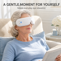 Masseur oculaire sans fil pour les migraines et la réduction de la fatigue oculaire, masseur vibrant à lumière rouge pour améliorer le sommeil