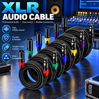 Câble XLR 3 broches mâle-femelle coloré, rallonge audio pour microphone, cordon en PVC nickelé pour table de mixage, enceinte, studio, scène