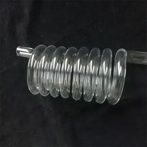 Benutzer definierte Quarzglas röhre Glass piral röhre In China Helical Quarzglas röhre