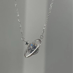 Collier simple rétro tendance en argent pur S925 avec zircon, chaîne de clavicule tendance, bijoux légers en gros - Product Image 1