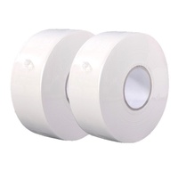 Papier toilette en rouleaux jumbo, 4 plis, blanc, en pâte de bois vierge, soluble dans l'eau, prix bas, usage commercial
