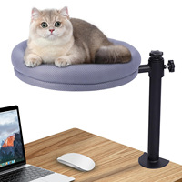 Nouveau design Lit de bureau pour chat à cadre en acier à hauteur réglable avec lit à rotation de 360 ° pour le bureau
