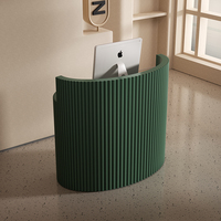 Comptoir de caisse, comptoir de salon de beauté, comptoir de bar, comptoir minimaliste moderne, réception d'hôtel avec éclairage LED, matériau MDF