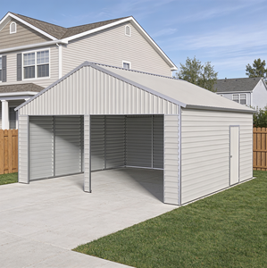 Bâtiment de garage métallique G1119, abri pour voiture, garage métallique - Product Image 5