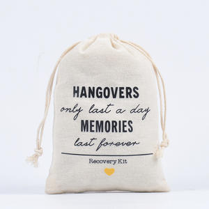 10*15 см комплект для похмелья многофункциональная Хлопковая Сумка на шнурке для свадебной помолвки и мальчишника - Product Image 6