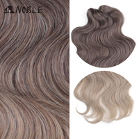 Für Noble Hari 24 Zoll für Ombre Blonde Long Body Wave Haar verlängerungen Frauen Häkel borten Fake Hair Weaving High Temperature