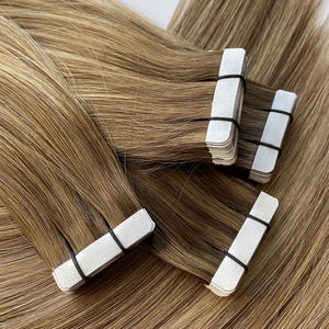 Extensions de cheveux naturels chinois à bandes adhésives, trame simple, cuticules alignées, double tirage, prix usine 2026 - Product Image 4