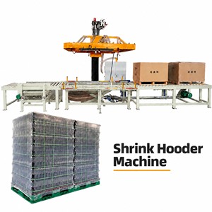 Machine d'emballage sous film rétractable industrielle automatisée pour palettes, pour l'emballage de marchandises lourdes sur palettes en ligne de production. - Product Image 1