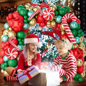 Kit d'arche <span class=keywords><strong>de</strong></span> ballons rouge, vert et or en forme <span class=keywords><strong>de</strong></span> canne à sucre, décoration <span class=keywords><strong>de</strong></span> <span class=keywords><strong>cheminée</strong></span> <span class=keywords><strong>de</strong></span> Noël, toile <span class=keywords><strong>de</strong></span> fond pour fête intérieure, fournitures <span class=keywords><strong>de</strong></span> décoration - Product Image 3