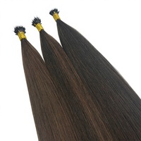 Extensiones de Cabello Humano con Punta de Anillo Nano Alineadas con la Cutícula, Cabello Remy Chino Pre-Adherido, Extensiones 100% Remy, Extensiones de Cabello Remy Natural