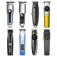 Tondeuse à Cheveux Professionnelle Sans Fil avec Écran LED en ABS, Rechargeable, pour Hommes