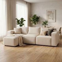 Hersteller Modernes Übergroßes Knochenloses Modulares Komprimiertes Sofa-Set Extra Tief Dreisitzer Keine Montage Erforderlich