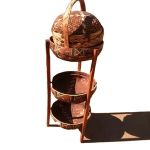 Cesta de Bambú Tejida Estilo Art Deco Africano, Organizador Multiusos para Hogar, Hotel y Restaurante, Venta al Por Mayor - Product Image 1