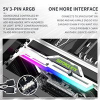 Soporte ajustable ARGB para GPU, soporte anticaída para tarjetas gráficas, compatible con carcasas de PC universales.