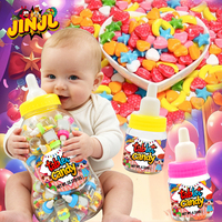 Fabricant chinois de bonbons vend en gros des bonbons en forme de sucette et de biberon, ainsi que des bonbons durs aromatisés mangue-fraise.