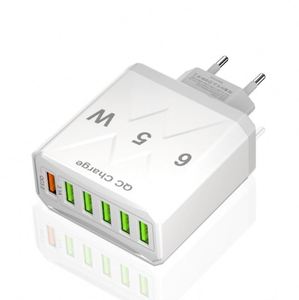 Standard 65W 6USB QC3.0 Fast Cell Phone <b>Charger</b> Multi-Port <b>Charger</b> <b>Plugs</b> Wholesale - Product Image 5