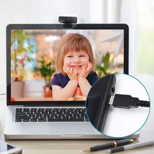 HD 1080p Webcam For Computer With Built-in Microphone Custom 2K Cameras USB Connectivity Portable PC Camera