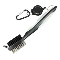 Accessoire de golf de haute qualité et en stock: brosse de nettoyage double face, vente directe à l'usine et vente en gros.