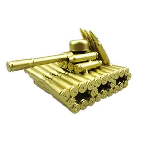 SE7 Hand Made Home Decoration Iron Art Craft Bullet Casing Art Collection Type 95 Tank Model