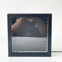 Cadre photo personnalisé en bois massif avec éclairage LED 3D, lumière de nuit LED intégrée