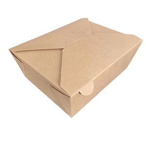 Caja de embalaje de <span class=keywords><strong>papel</strong></span> Kraft desechable biodegradable ecológica, contenedores de alimentos de material reciclado - Product Image 6