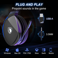 Casque de jeu sans fil SADES Warden I BT avec microphone à réduction de bruit IA et bandeau détachable