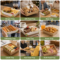 Einweg-Dessert-Schiffchen aus Pappe mit Waffelkegel und Schokoladenmuster für Eisdielen, Bäckereien, Cafés, Partys und zum Mitnehmen