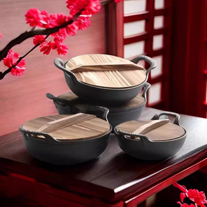 Đáy Tròn Không Tráng Trung Quốc Sắt Đúc Pre-Dày Dạn Đúc Sắt Trung Quốc Chảo Pan Nồi - Product Image 4