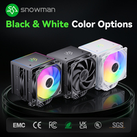 Refroidisseur de processeur double tour SNOWMAN MT660-Colorful-WH blanc, 6 caloducs, 260W TDP, double ventilateur AK120 coloré, compatible LGA1700 AM5